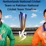 Netherlands National Cricket Team vs Pakistan National Cricket Team Timeline